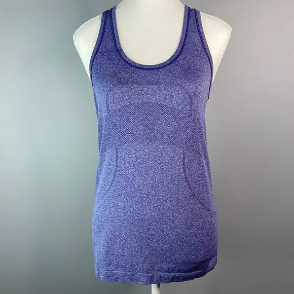 LULULEMON Run Swiftly Tech Tank Top Purple Racerback Space Dyed Size 6 - Picture 10 of 10